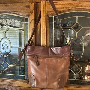 Brown Leather Shoulder Bag